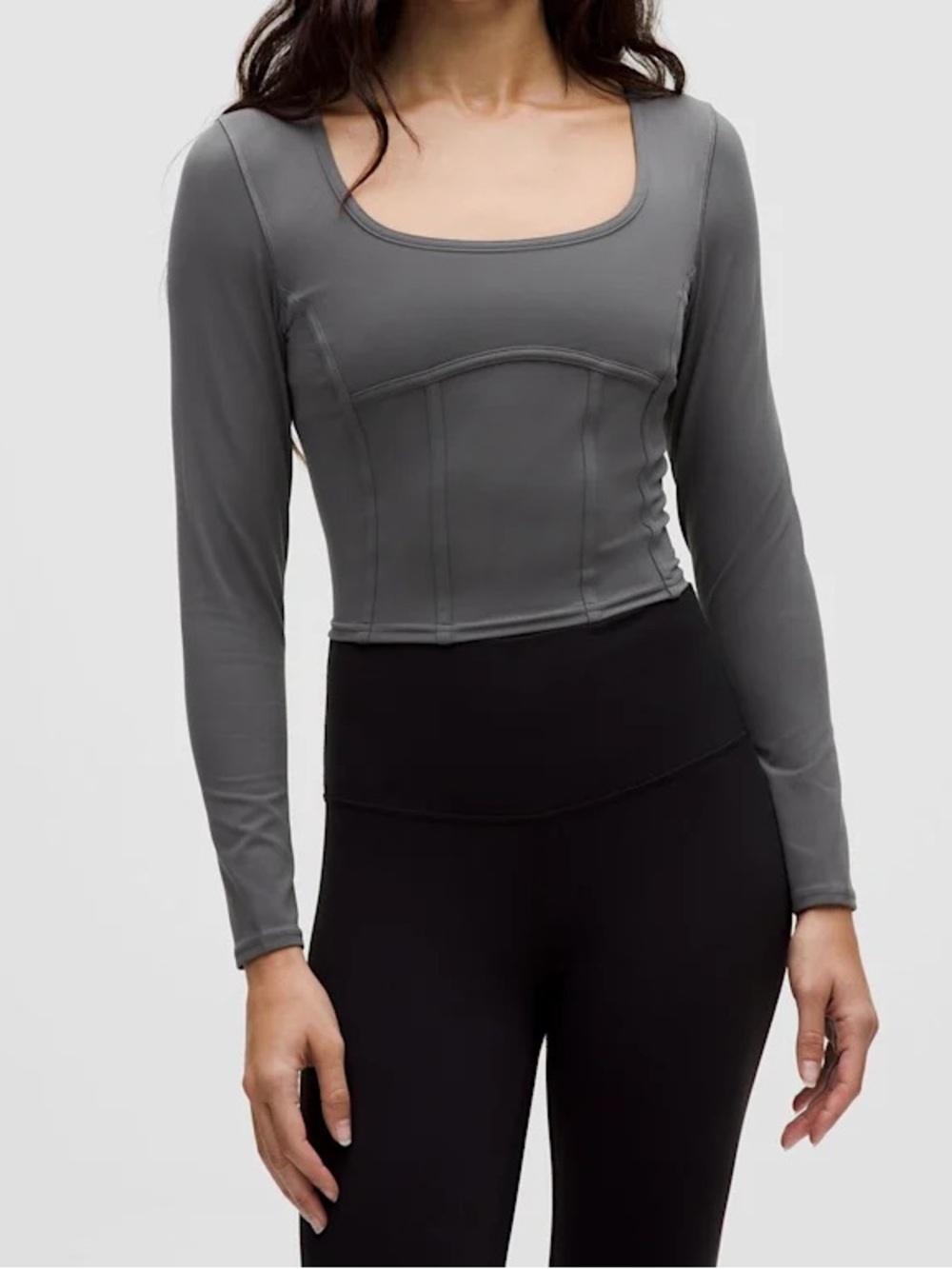 NWT Lululemon Waist-Seamed Nulu Long Sleeve Traverse Grey